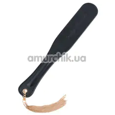 Шлепалка Guilty Pleasure Premium Collection Paddle с кисточкой, черная - Фото №1