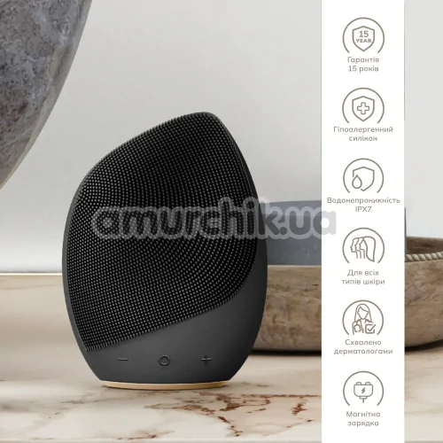 Ультразвуковая щетка для лица Geske Sonic Facial Brush 5 in 1, серая