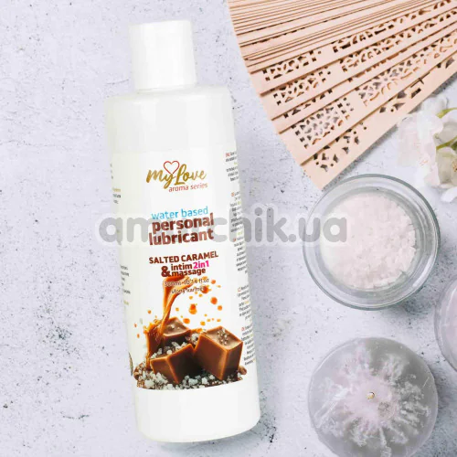 Масажний лубрикант MyLove Aroma Series Personal Lubricant 2in1 Salted Caramel - солона карамель, 300 мл