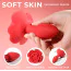 Анальная пробка с вибрацией и ротацией Boss Series Rotating Butt Plug Flower, красная - Фото №16