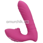 Вібратор з пульсацією і поштовхами Loveline Thrusting And Tapping Vibrator, рожевий - Фото №1