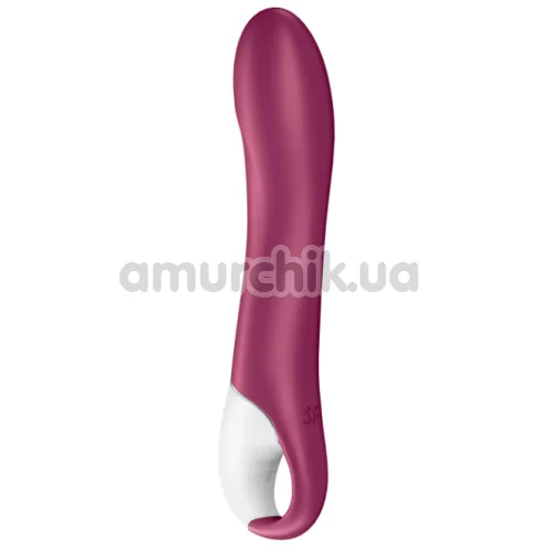 Вибратор для точки G с подогревом Satisfyer Big Heat, бордовый