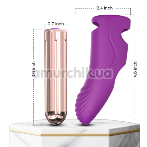 Вибратор на палец Finger Vibrator Aurora, фиолетовый
