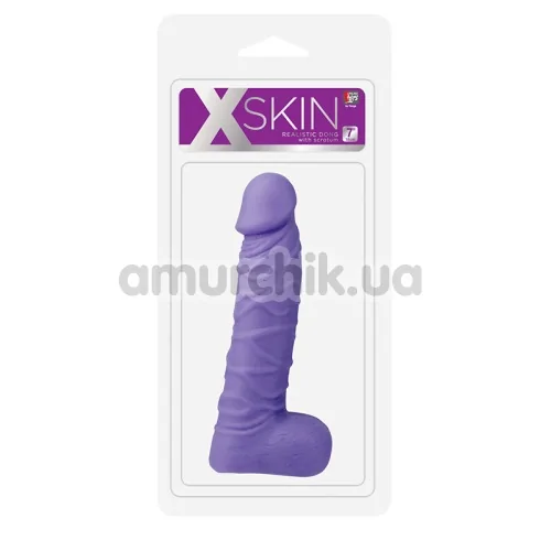Фаллоимитатор XSkin Realistic Dong 20618, 17.8 см фиолетовый