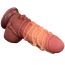Фалоімітатор Dual-Layered Silicone Nature Cock LV411072, коричневий - Фото №9