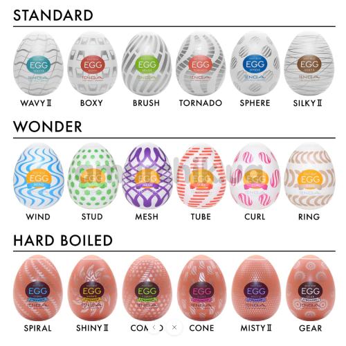 Набор из 6 мастурбаторов Tenga Egg Hard Boiled Package II