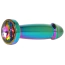 Анальная пробка с радужным кристаллом Exclusivity Jewellery Multicolour Penis Plug S, радужная - Фото №2
