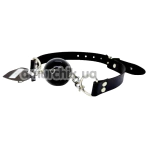 Кляп DS Fetish PU Chain M, чорний - Фото №1