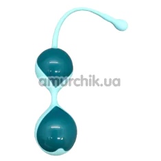 Вагинальные шарики Loveshop Silicone Lastic Kegel Balls, бирюзовые - Фото №1