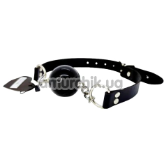 Кляп DS Fetish PU Chain M, чорний - Фото №1