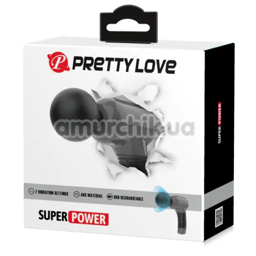 Универсальный вибромассажер Pretty Love Super Rower Magic Gun, черный