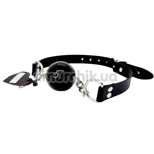 Кляп DS Fetish PU Chain M, черный - Фото №1