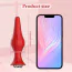 Анальна пробка з вібрацією App Controlled Vibrating Butt Plug Rose Vibrating With Remote, червона - Фото №7