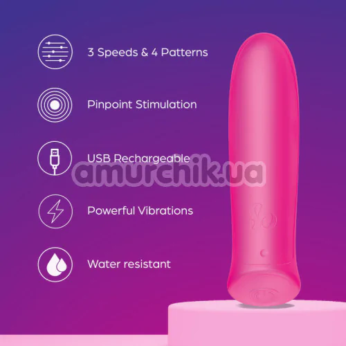 Кліторальний вібратор So Divine Vibrating Wonder Bullet, рожевий