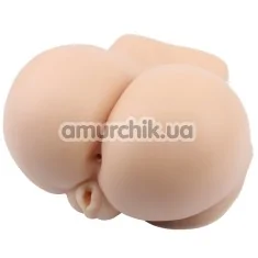Искусственная вагина и анус с вибрацией ManQ Tori's Plump Ass With Vagina, телесная - Фото №1