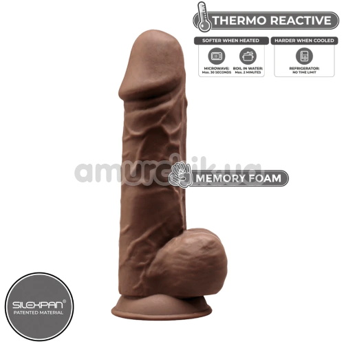 Фаллоимитатор Silexd Premium Silicone Dildo Model 4 Size 8.5, коричневый