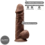 Фаллоимитатор Silexd Premium Silicone Dildo Model 4 Size 8.5, коричневый - Фото №2