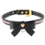 Ошейник с поводком Lockink Sevanda Love Heart Butterfly Leather Collar, черный - Фото №2