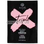 Возбуждающий гель с эффектом вибрации Secret Play Triple X Icy Cold Spicy Vibration, 2 мл - Фото №1