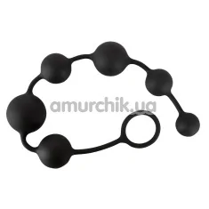 Анальний ланцюжок Black Velvets Anal Beads, чорний - Фото №1