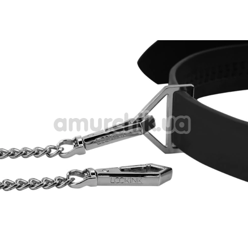 Ошейник с поводком Lockink Tied Collar With Leash Set, черный