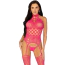 Комбінезон Leg Avenue High Neck Lace Bodystocking, рожевий - Фото №4