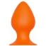 Анальная пробка Bootyful Silicone Plug With Suction Cup 7 см, оранжевая - Фото №1