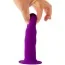 Фалоімітатор Solid Love Premium Silicone Ribbed Dildo, фіолетовий - Фото №8