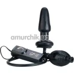Анальний розширювач з вібрацією Fanny Hills Silicone Butt Plug, чорний - Фото №1