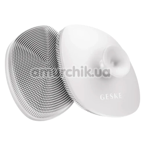 Щетка для лица Geske Facial Brush 4 in 1 Suction Mount, белая - Фото №1