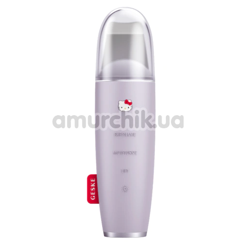 Микротоковый скрабер для кожи лица Geske MicroCurrent Skin Scrubber & Blackhead Remover 9 in 1 - Hello Kitty, сиреневый - Фото №1