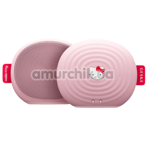 Ультразвуковая щетка для лица Geske Sonic Facial Brush 4 in 1 - Hello Kitty, светло-розовая