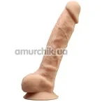 Вибратор Silexd Premium Silicone Dildo With Vibration Model 1 Size 8, телесный - Фото №1