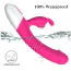 Вібратор з підігрівом Boss Series Silicone Rabbit Vibrator Powerful Licking, рожевий - Фото №6