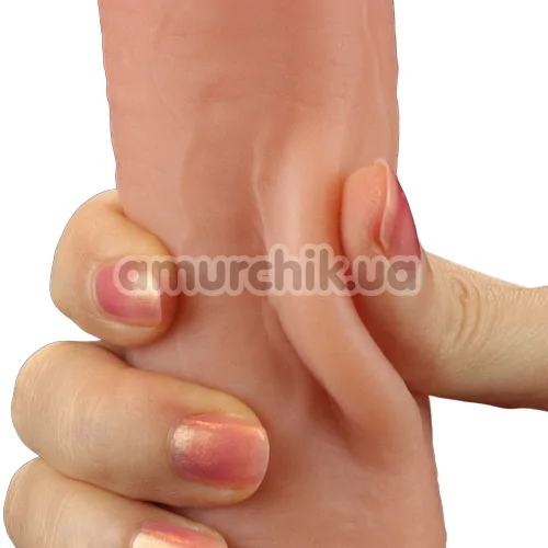 Фаллоимитатор Sliding-Skin Dual Layer Dong 9, телесный