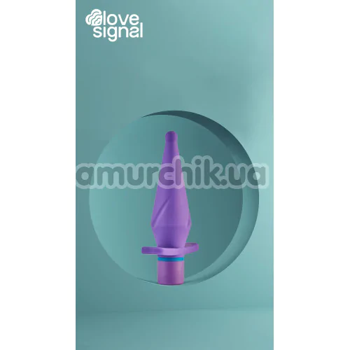 Анальна пробка з вібрацією Love Signal Tingling Touch, фіолетова