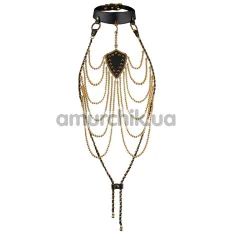 Портупея Guilty Pleasure Pearl Pleasure Collar, чорно-золота - Фото №1