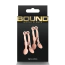 Зажимы для сосков Bound Nipple Clamps C1, золотые - Фото №3