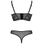 Комплект Passion Free Your Senses Eco Drosera Set, чорний: бюстгальтер + трусики-стрінги - Фото №4