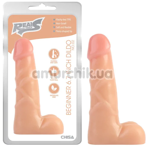 Фаллоимитатор Real Touch S Beginner 6.7 Inch Dildo No.02, телесный
