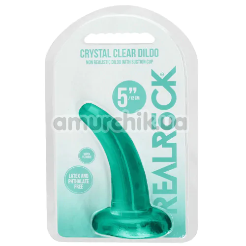 Фалоімітатор Realrock Crystal Clear Dildo 5, зелений