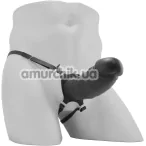 Порожній страпон 7 Silicone Hollow Strap-On, чорний - Фото №1