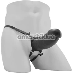 Порожній страпон 7 Silicone Hollow Strap-On, чорний - Фото №1