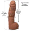 Фалоімітатор Doc Johnson The Realistic Cock Hung 12, світло-коричневий - Фото №6