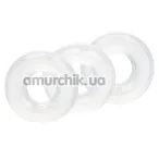 Набор эрекционных колец Silicone Set Of 3 Stacker Rings, прозрачный - Фото №1