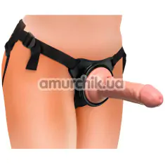 Страпон King Cock Elite Beginner's Silicone Body Dock Kit 6, телесный - Фото №1