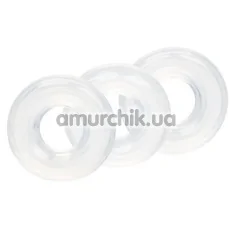 Набор эрекционных колец Silicone Set Of 3 Stacker Rings, прозрачный - Фото №1