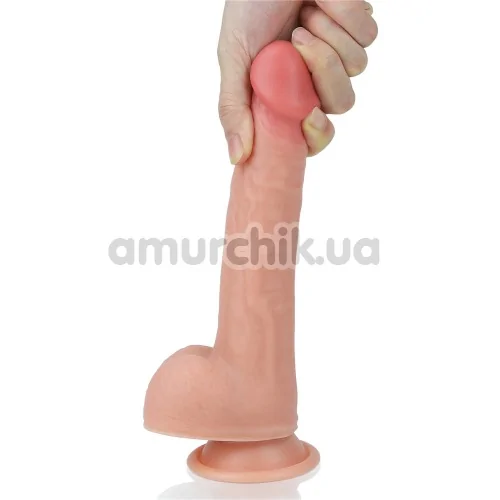 Фаллоимитатор Dual-Layered Silicone Nature Cock LV4004, светло-телесный