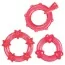 Набор эрекционных колец Magic C-rings красный, 3 шт - Фото №1