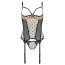 Комплект Passion Free Your Senses Marina Corset, чорно-бежевий: корсет + трусики-стрінги - Фото №3